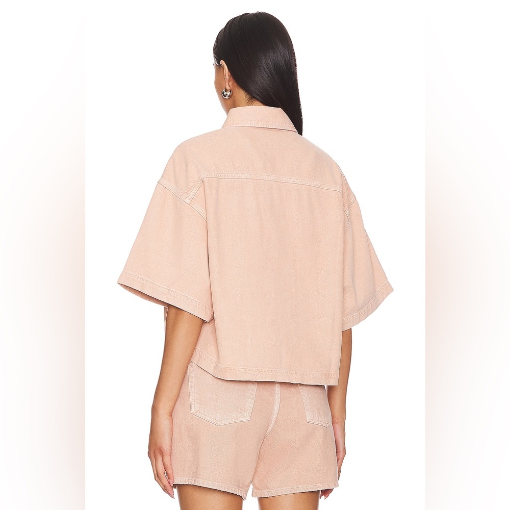 NWT AGOLDE - Rona Box Shirt in Pink Salt - Picture 4 of 8